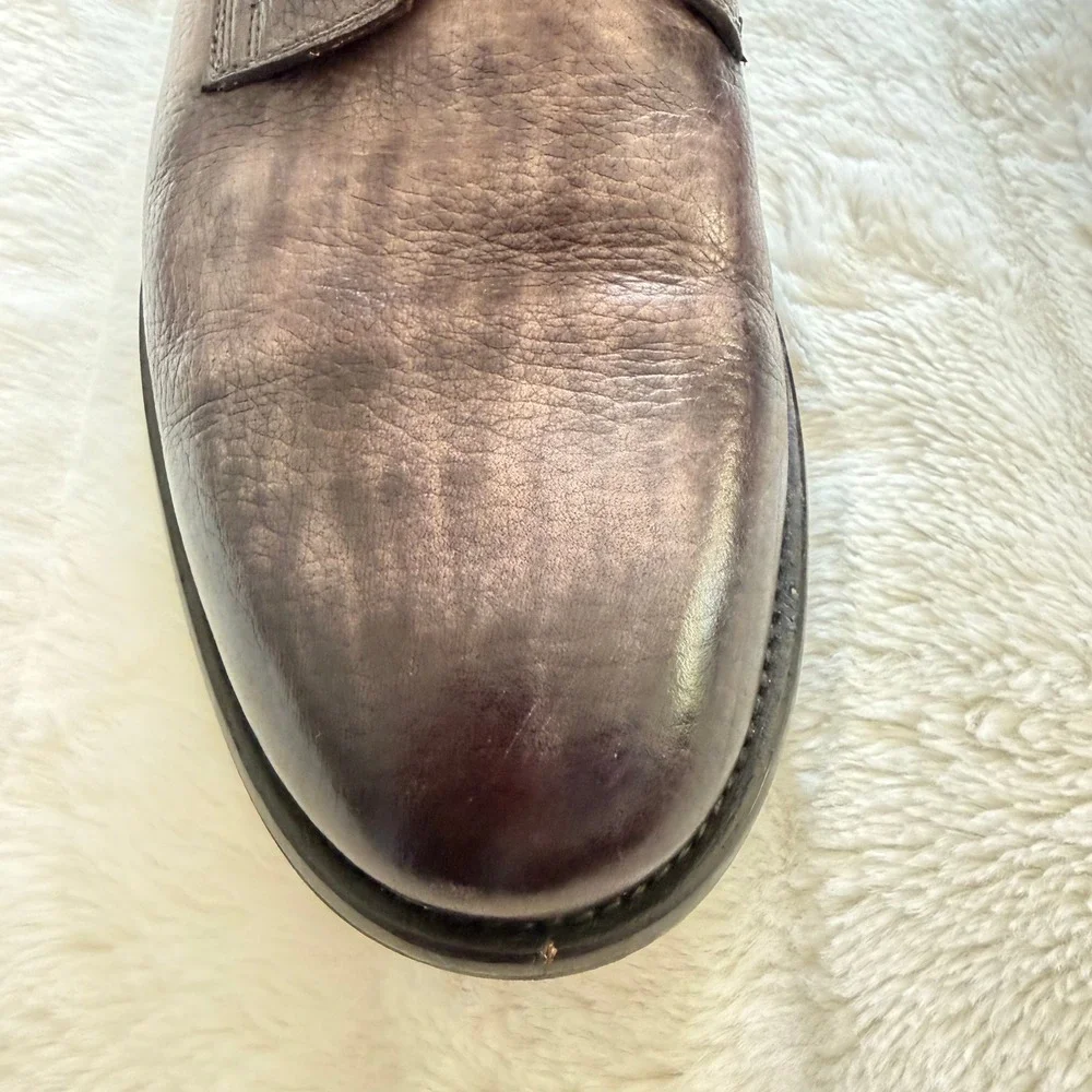 Magnanni Ankle Boots Men's EU 39 Leather Lace Up Gray Burnished Made in Spain